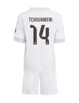 Real Madrid Aurelien Tchouameni #14 Replika Hemmakläder Barn 2025-26 Kortärmad (+ byxor)